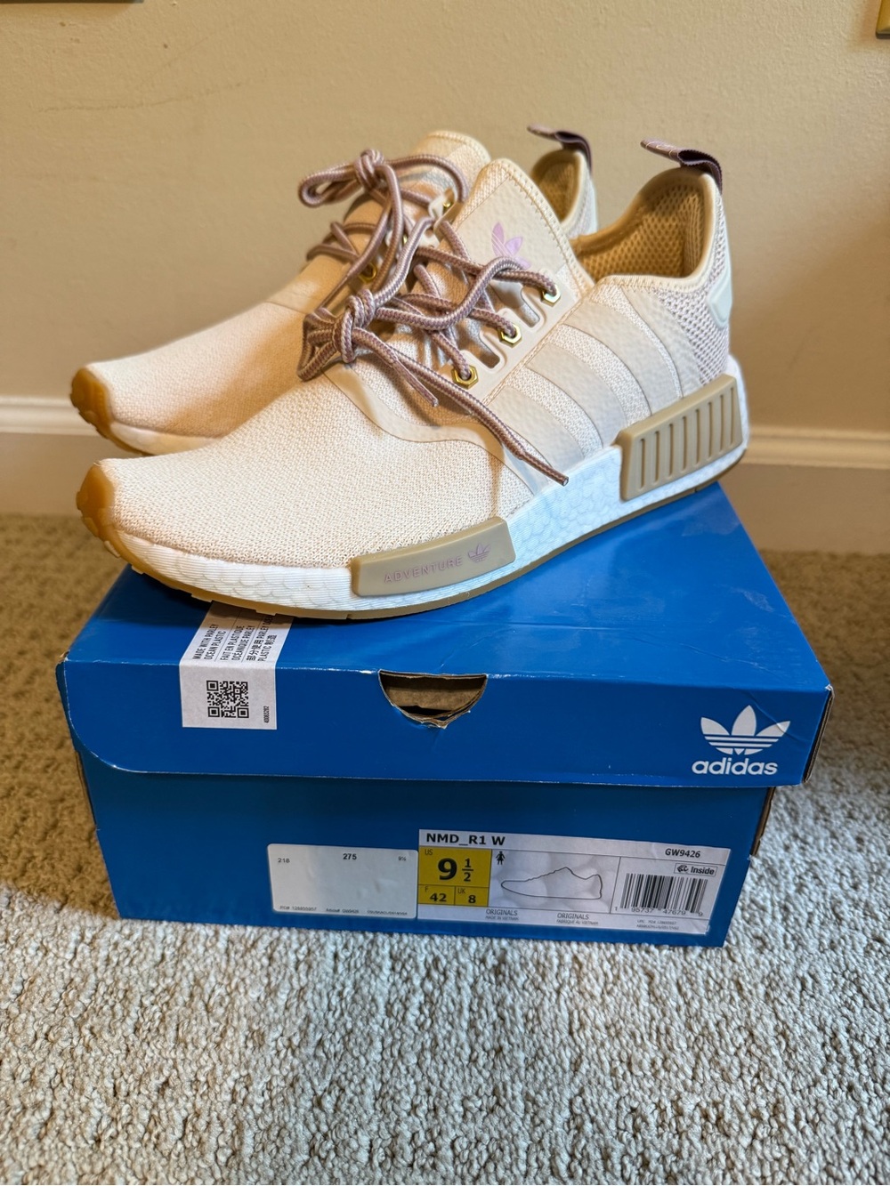 adidas NMD_R1 Women’s Sneakers in Light Pink and Cream